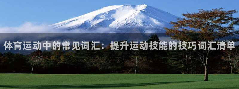 米兰体育官网下载平台：体育运动中的常见词汇：提升运动
