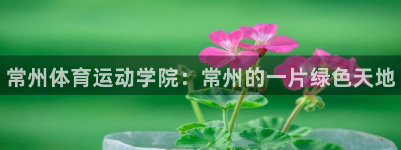米兰体育官网下载软件：常州体育运动学院：常州的一片绿色天地